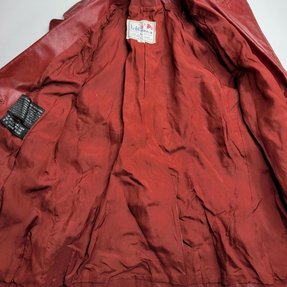 Sale Wilson House Of Suede Vintage True Leather Jacket USA Single Breasted Retro - Picture 6 of 14